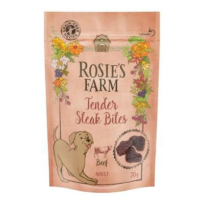 3x70g Beef Mini Steak Bites Rosie's Farm Dog Snacks