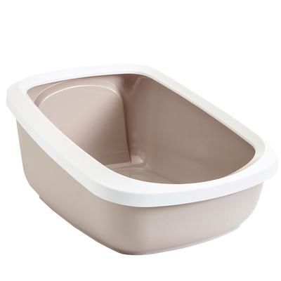 Savic Aseo Jumbo Cat Litter Tray with High Edge Mocha & White + Tray Bags