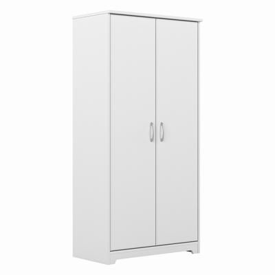 Bush Furniture Cabot Tall Storage Cabinet with Doors in White - Bush Furniture WC31999