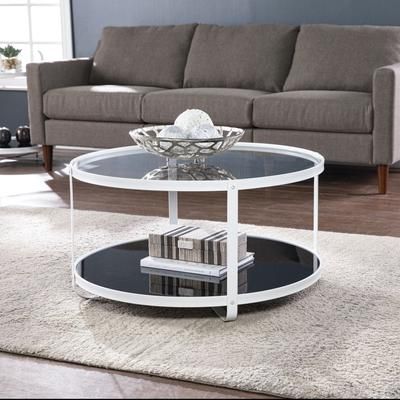 Vimmerly Glass Top Cocktail Table by SEI Furniture in Black