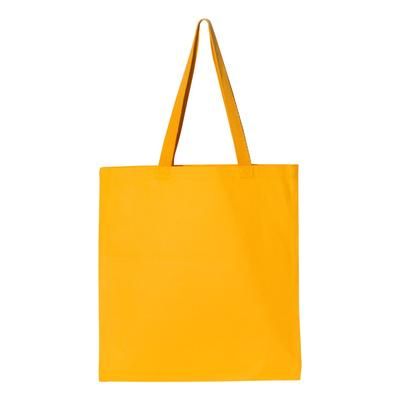 Q-Tees Q800 Promotional Tote Bag in Gold | Canvas Q0800