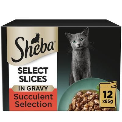 96x85g Succulent Collection in Gravy Select Slices Sheba Wet Cat Food