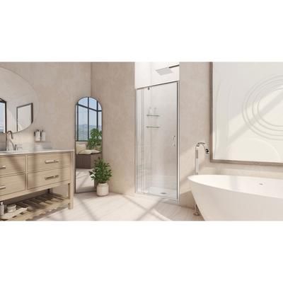 Dreamline DreamLine Flex 28 - 32 inch W x 72 inch H Semi-Frameless Pivot Shower Door in Chrome SHDR-22287200-01