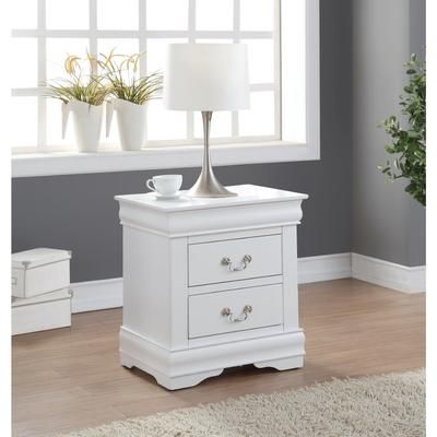 Nightstand Bedroom by Acme in White