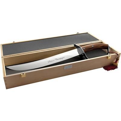Maserin Sommelier Saber 13.5" mirror finish unsharpened 420 stainless blad Santos wood handle 2000SC14