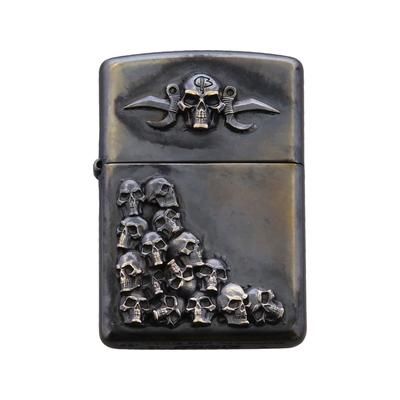 Bastinelli Creations Skulls Zippo Lighter Single 1.44" x 2.25" LIGHTER SKULLS BRONZE