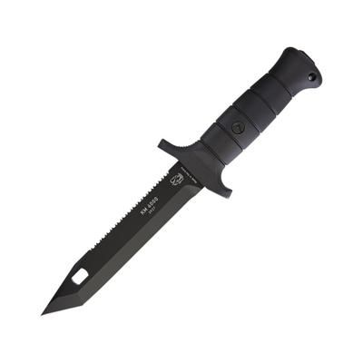 Eickhorn Solingen KM 4000 German Military Knife 6.63" black Kalgard coated tanto blade Black synthetic handle 825130
