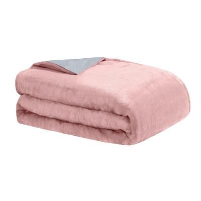 Crystal 15Lb Reversible Cooling Weighted 48X72 Blanket With Removable Cover Weighted Blanket & Cover by DreamLab in Soft Pink