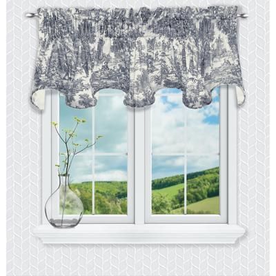 Victoria Park Lined Scallop Valance by Victoria Park in Blue