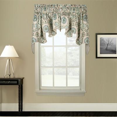 Paisley Prism Lined Arch Shaped Valance by Paisley Prism in Latte