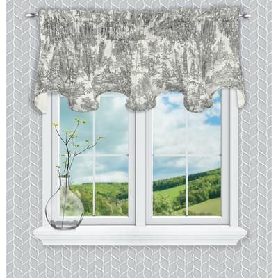 Victoria Park Lined Scallop Valance by Victoria Park in Grey
