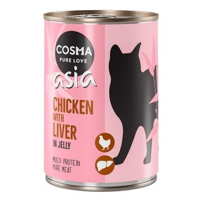 6x400g Chicken with Chicken Liver in Jelly Cosma Asia Wet Cat Food