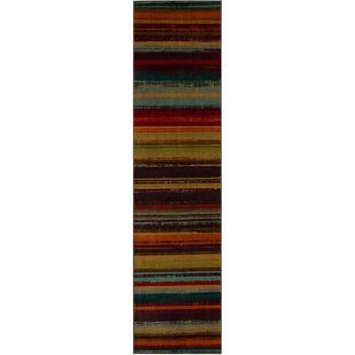 Boho Stripe Multi 2' X 8' by Mohawk Home in Multi