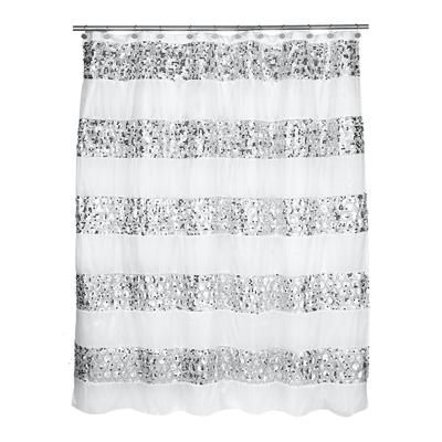 Sinatra Shower Curtain by POPULAR BATH in White