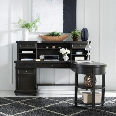 L Shaped Desk Set - Liberty Furniture 879-HO-LSD