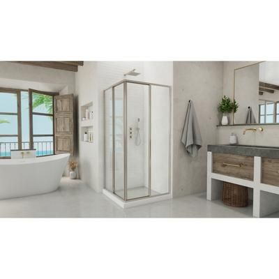 Dreamline DreamLine Cornerview 34 1/2 inch D x 34 1/2 inch W x 72 inch H Framed Sliding Shower Enclosure in Chrome SHEN-8134340-01