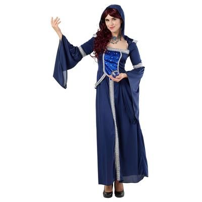 Déguisement de magicienne pour femmes, bleu