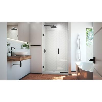 Dreamline DreamLine Unidoor Plus 37 - 37 1/2 inch W x 72 inch H Frameless Hinged Shower Door in Matte Black SHDR-243707210-09