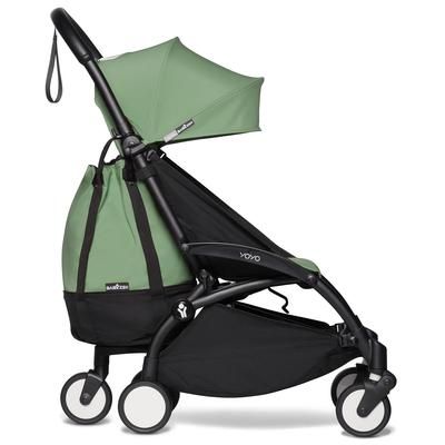 Babyzen YOYO2 Ultra Compact Complete 6+ Stroller & Rolling Bag Bundle - Black/Peppermint