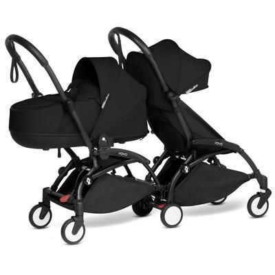 Babyzen YOYO Connect Double Stroller Bassinet / 6+ Bundle - Black / Black
