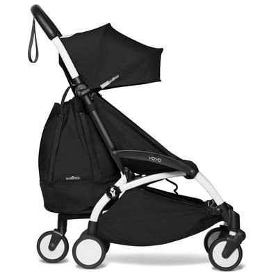 Babyzen YOYO2 Ultra Compact Complete 6+ Stroller & Rolling Bag Bundle - White/Black