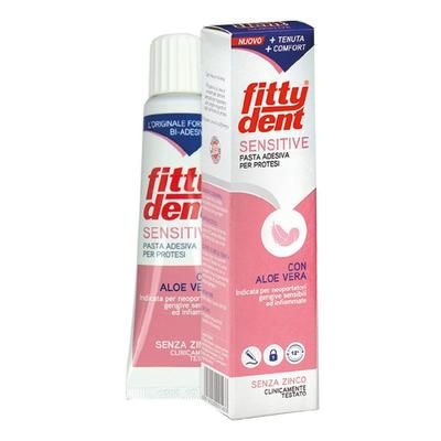 Fittydent Sensitive Pasta Adesiva Con Aloe Vera 40 G g Crema