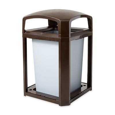 Rubbermaid FG397000 SBLE 35 gal Landmark Series Container - 26x26x40" Dome Top Frame, Sable, 35 Gallon, Black