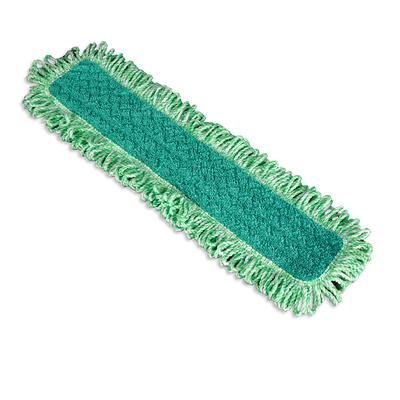 Rubbermaid FGQ42600GR00 24" Hygen Dust Pad with Fringe - Microfiber, Green, Fringe Edge