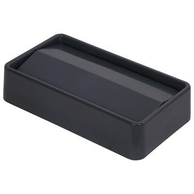 Carlisle 34202423 Rectangle Swing Top Trash Can Lid - Plastic, Gray, 15/23 Gallon Bins
