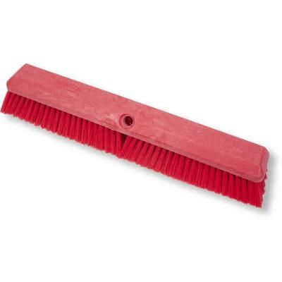Carlisle 41890EC05 18" Push Broom Head w/ Fine/Medium Bristles, Red