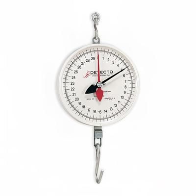 Detecto MCS-20DH Plated S-Hook Hanging Scale w/ Double Dial, 2 Revolution, 20 lb, Black
