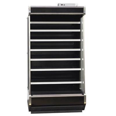SandenVendo RSC3RA009 38" Vertical Open Air Cooler w/ 8 Levels - For Remote Refrigeration, 115v, Black