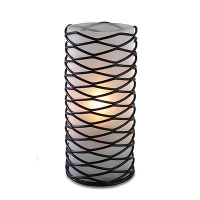 Sterno 80338 Brandy Diamond Candle Lamp - 2 29/32"D x 6 1/10"H, Glass, Frost, White