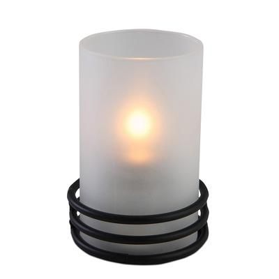 Sterno 80362 Brooklynn Candle Lamp - 2 13/16"D x 4"H, Glass, Frost, White