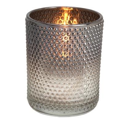 Sterno 80520 Urban Smoke Candle Lamp - 3 1/5"D x 4"H, Beaded Textured Glass, Ombre Bronze, Case of 6