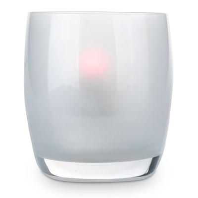 Sterno 80561 Charm Candle Lamp - 2 1/2"D x 3 1/2"H, Glass, Frost, White