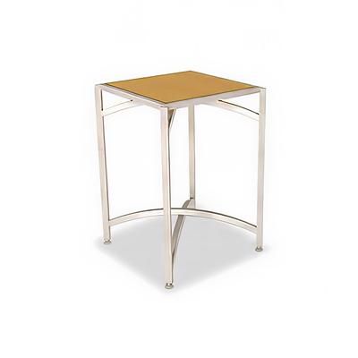 Forbes Industries 7023L-48 24" Square Collapsible Table w/ Laminate Top & Brushed Steel Frame - 48"H, Stainless Steel
