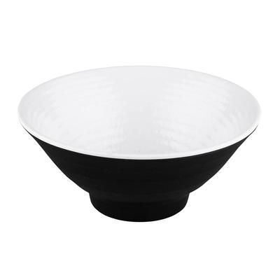 Elite Global Solutions D1005RR-BW Durango Formal 14 oz Round Melamine Bowl, Black/White