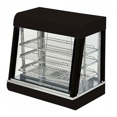 eQuipped HDC-26 26" Self Service Countertop Heated Display Case - 3 Shelves, 120v, Black