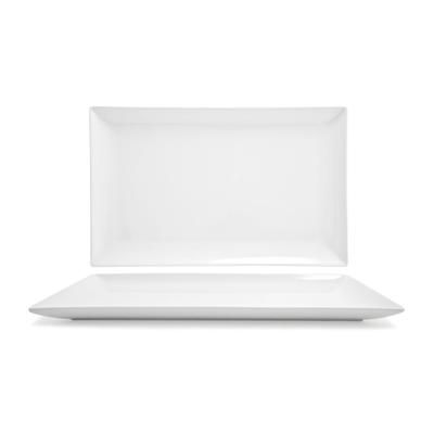 Front of the House BPT032WHP20 Rectangular Mod Platter - 16 1/4" x 10 1/4", Porcelain, White