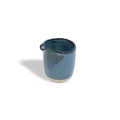 Front of the House TCR018BLP23 4 oz Artefact Pourer - Porcelain, Indigo, Blue