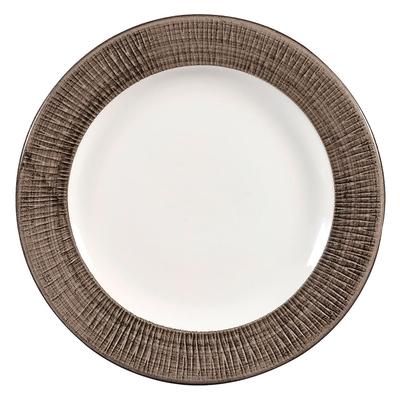 Churchill DUBALP8 1 8 1/4" Round Bamboo Spinwash Plate - Ceramic, Dusk, Brown