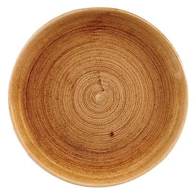 Churchill PAVCEVP81 8 2/3" Round Patina Plate - Ceramic, Vintage Copper, Brown