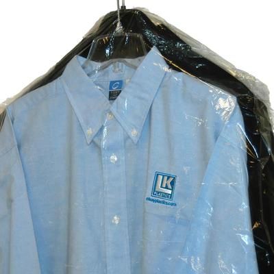 LK Packaging I621454 Gusseted Garment Bag on Roll - 54"L x 21"W x 4" SG, 0.6 mil LDPE, Clear
