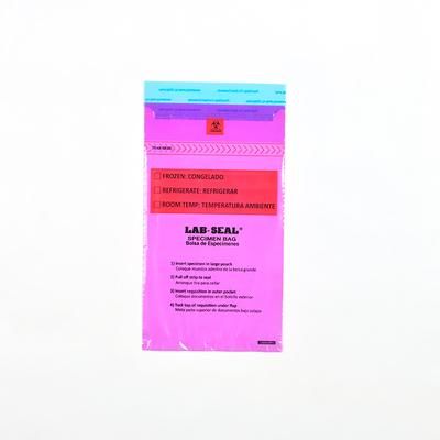 LK Packaging LABA610PU Lab Seal Specimen Bags w/ Removable Biohazard Symbol - 10" x 6", Polyethylene, Purple Tint