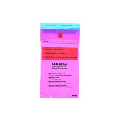 LK Packaging LABA610PU Lab Seal Specimen Bags w/ Removable Biohazard Symbol - 10" x 6", Polyethylene, Purple Tint