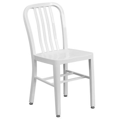 Flash Furniture CH-61200-18-WH-GG Chair w/ Vertical Slat Back - Steel, White