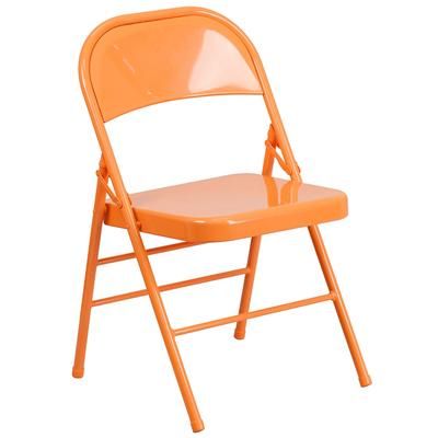 Flash Furniture HF3-ORANGE-GG Steel Folding Chair - Orange