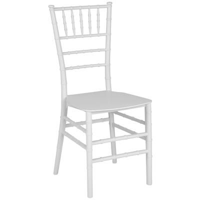 Flash Furniture LE-WHITE-M-GG Stacking Chiavari Chair - Polycarbonate, White, Champagne