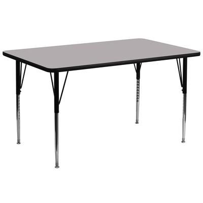 Flash Furniture XU-A3072-REC-GY-T-A-GG Rectangular Activity Table - 72"L x 30"W, Laminate Top, Gray